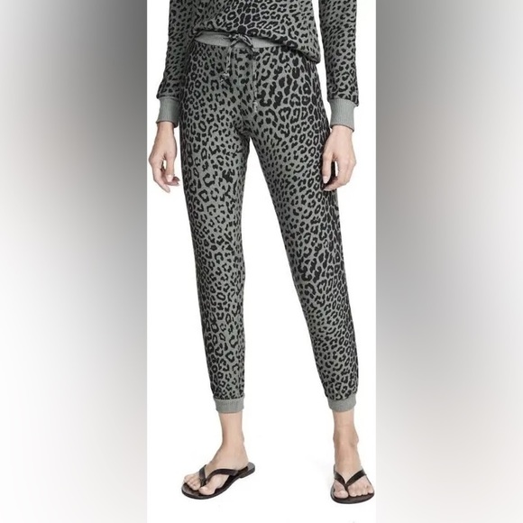 Chaser Green and Black Leopard Joggers - Picture 1 of 5